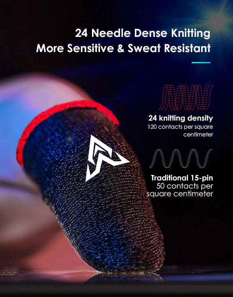 Customized LOGO Breathable Game Touch Screen PUBG Mobile Gaming Finger Sleeve game gloves