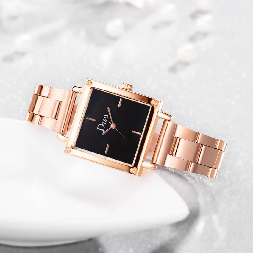 
Square Surface Dial Quartz Watches For Women Luxury Simple Stainless Steel Bracelet Woman Watch Fashion Sports Clock Gift 