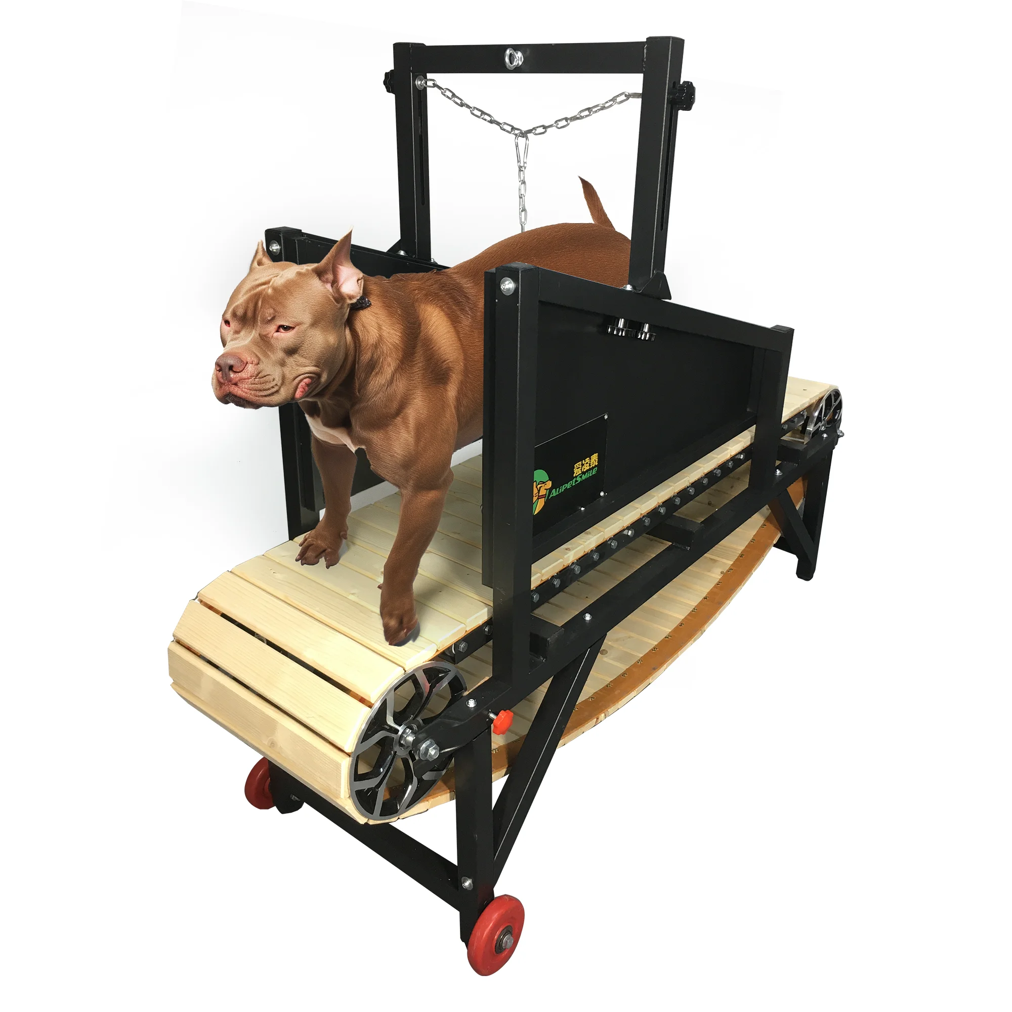 AlipetSmile New large dog treadmill with brakes and wheels, dog fitness training machine,Dog Treadmill for Indoor & Outdoor.