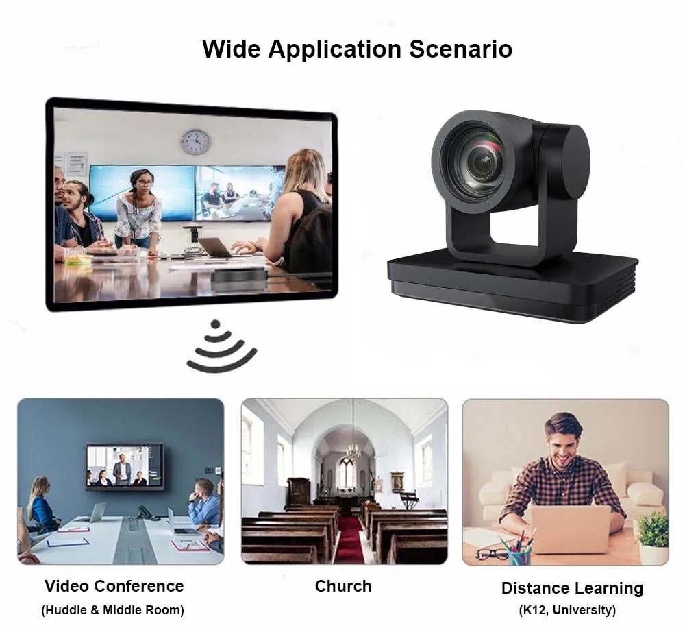 ODM 16x Digital Zoom USB Plug and Play SDI LAN HM POE Power Supply Video Cameras 4K Professional Digital