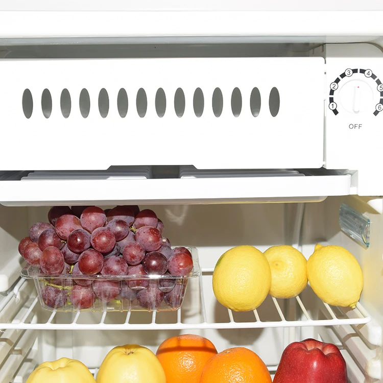 Stainless Mini Steel Single Door Fridge 220V 90L Home Refrigerator