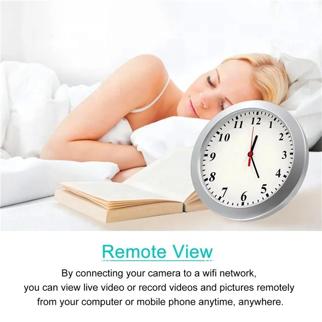 2021 Wifi шпионские настенные часы CCTV камера 1080P 30fps 128 Гб