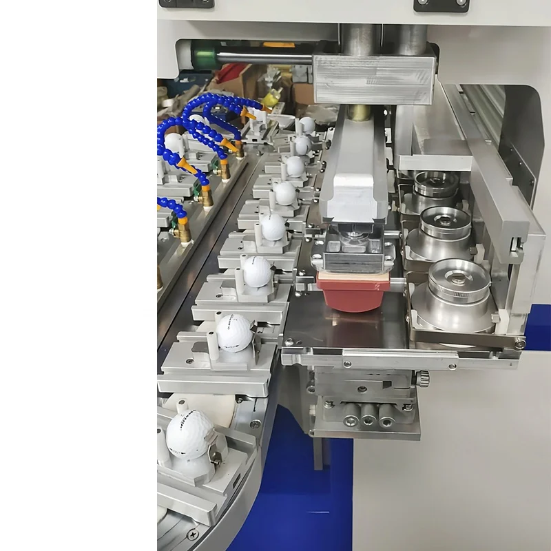 225 Inkcup Muti-colour Semi-Automatic Rotary Six Color Pad Printing Machine New Condition for Manufacturing Plant