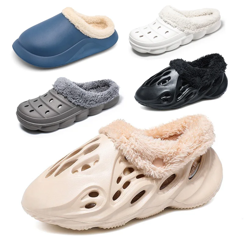 Winter Warm EVA Fur Flip Flop Plush Clog Men Women Kid Toddler Sneaker Slipper Yezzy Fur Slides For Kids Boys And Girls