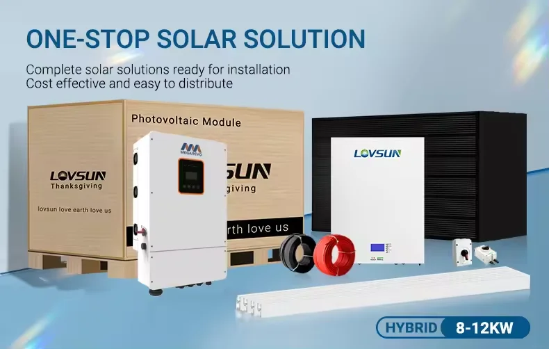 Lovsun Solar Hybrid Inverter 10kw RS485 Intelligent Monitor Pv Array Indoor On-grid Off-grid Solar Energy System
