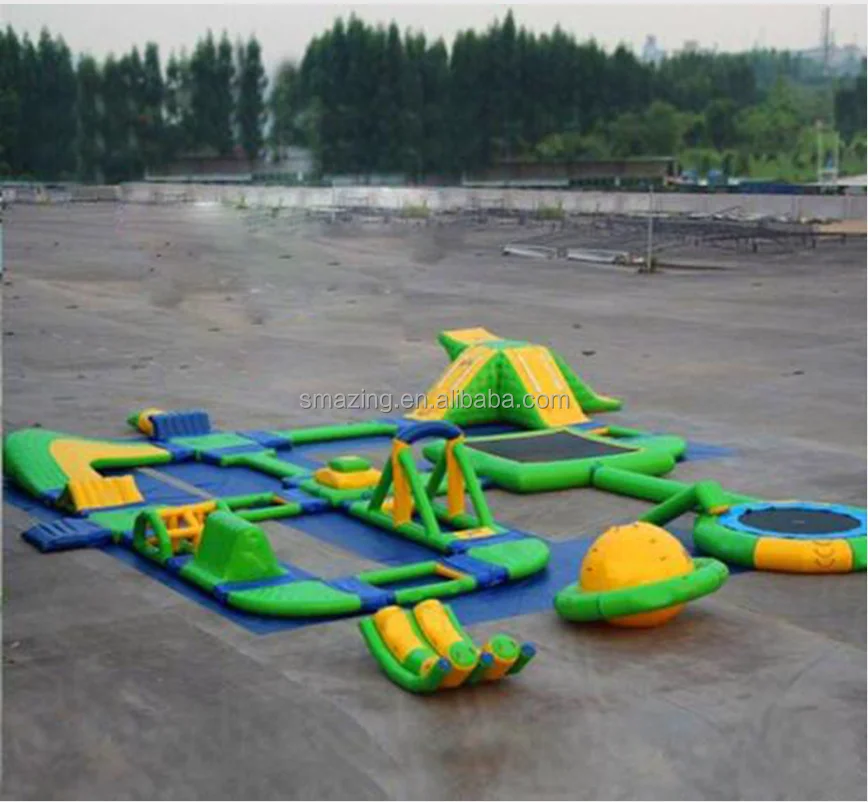 0.9mm PVC high quality customized material giant inflatable water park for kids and adults