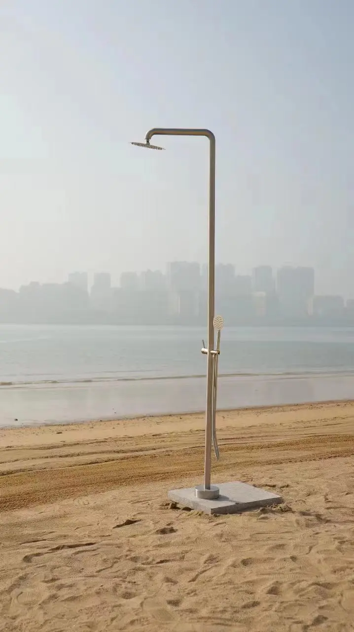 Special Gold Freestanding Garden Beach Swimming Pool Stand Rain Shower Outdoor Shower set