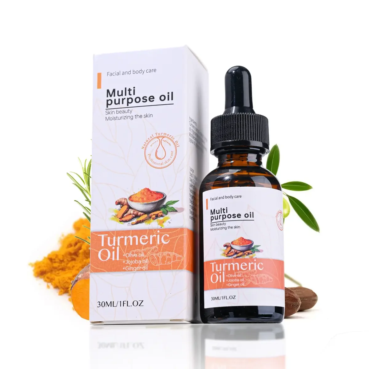 HANLINGER Private Label 30 мл многоцелевое масло для борьбы с сухой кожей даже цвета кожи здоровое куркумы ухода за лицом и телом
