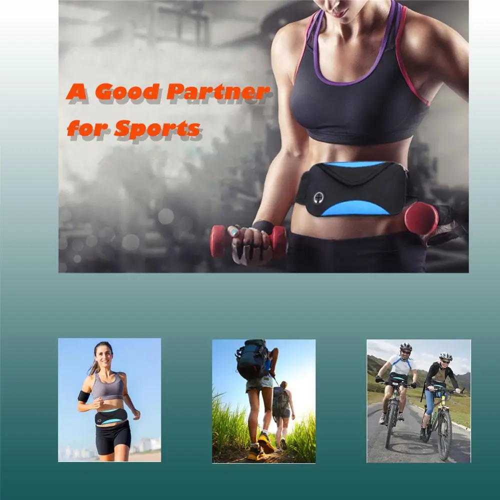 Free Shipping Hot Selling Sport Fanny Pack Compatible with 3.5-6.5 inch Mobile Phone Waterproof Waist Bag Pack