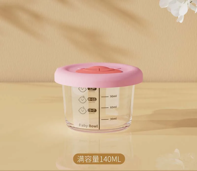 Glass food box for children Food Grade Baby Fresh Food Storage Container glass Lunch Box With Lid
