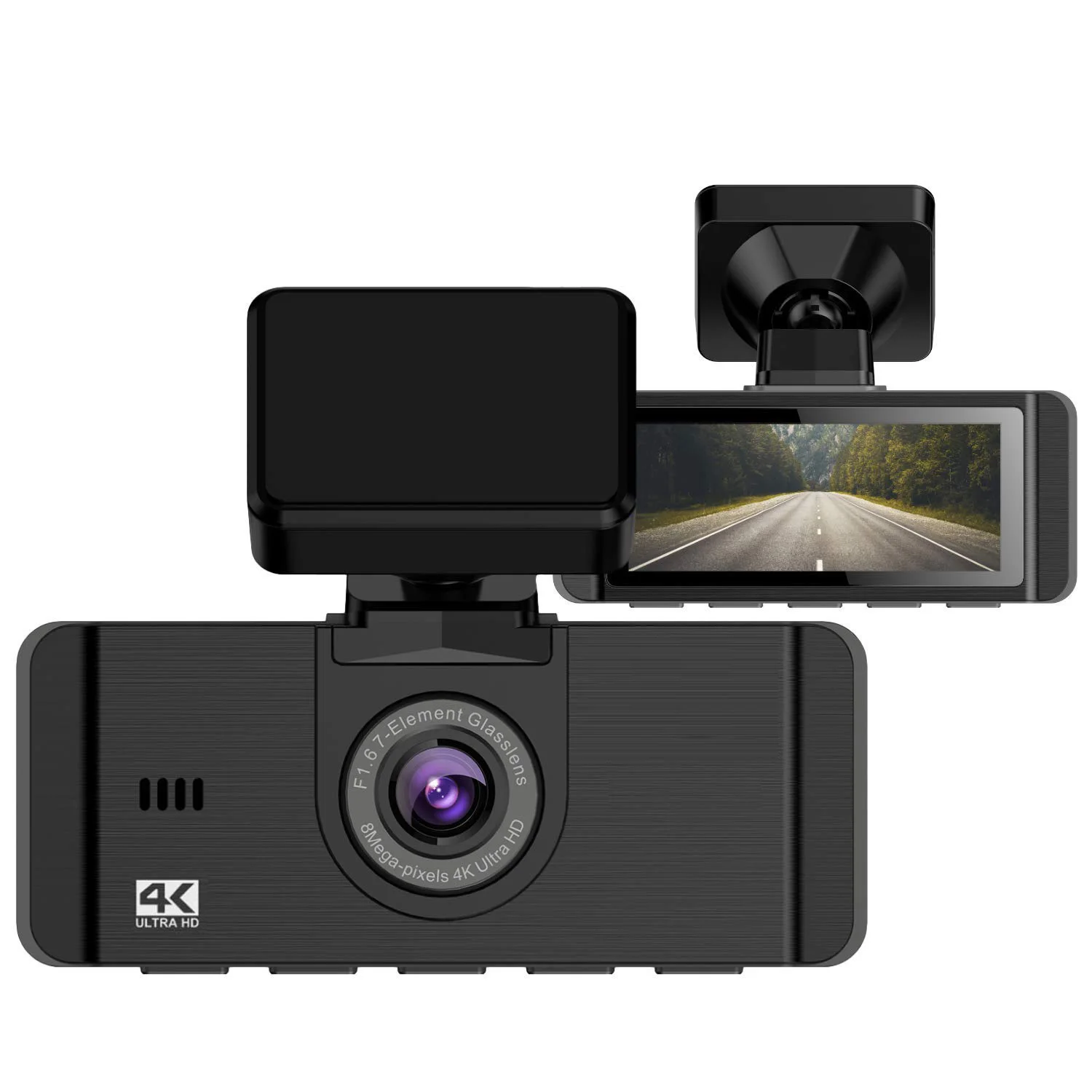 Dashcam Ultra HD Dashcam 4 K GPS WiFi Connect Night Vision Car cameras 1080P 2K 4K  Dual Car Dash Cam 4K