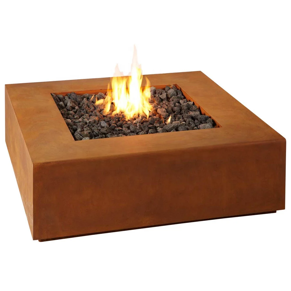 Metal Home Warming Decoration Customized Corten Steel Hanging Table Nature Gas Outdoor Fire Pit