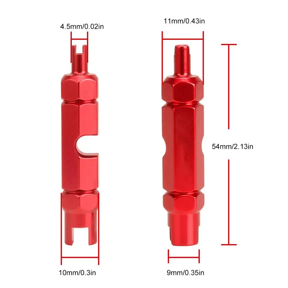 Bicycle Tire Nozzle Wrench Multifunctional Valve Core Tool Double-head Portable Removal Disassembly Spanner Bike Repair