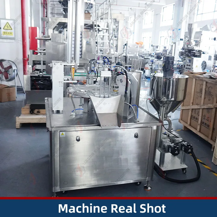 Sour cream cheese cup sealing filling machine plastic cup automatic cream cheese filling machine