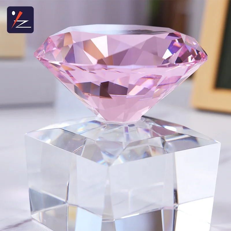 wholesale crystal block trophy top 3D diamond with different color crystal trophy and award for prizegifts