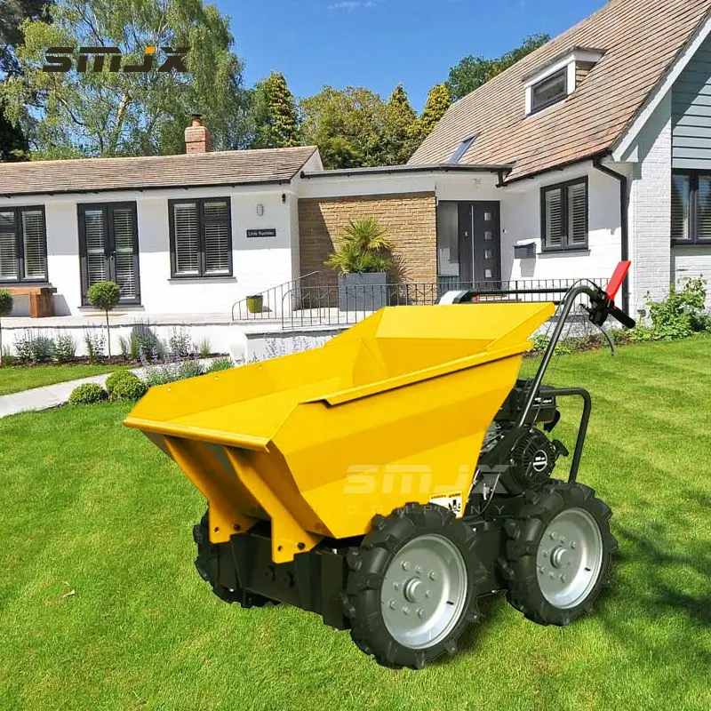 SONGMAO 300kg/100L Gasoline Wheel Barrow Concrete Heavy Duty Wheelbarrow petrol For Construction
