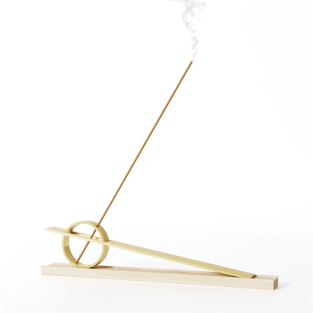 MAXERY Cheap Price Wood Oud Sticks Incense Holder Detachable Brass Incense Burner Incense Stand Ash Catcher