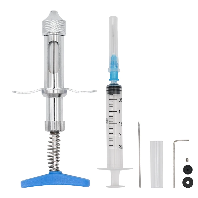 2ml Automatic Veterinary Syringe Continuous Poultry Vaccine Injector Chick Vaccinator Syringe Chicken Fowl Pox Needle