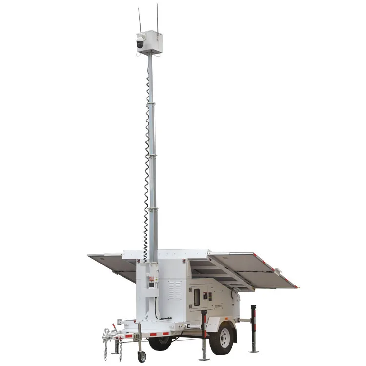 10m mobile motorized electric aluminium antenna telescopic mast for camera