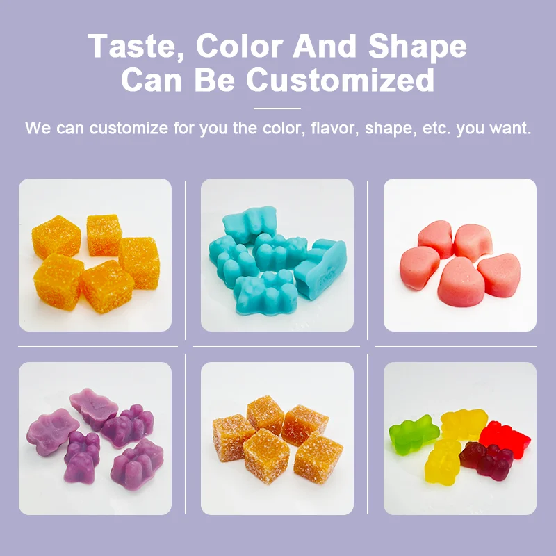 Natural Fruit Pectin Melatonin Gummies Sleep-Aid Supplement 5 Htp Gummy Deep Sleeping Gummies Custom Candy With 6MG