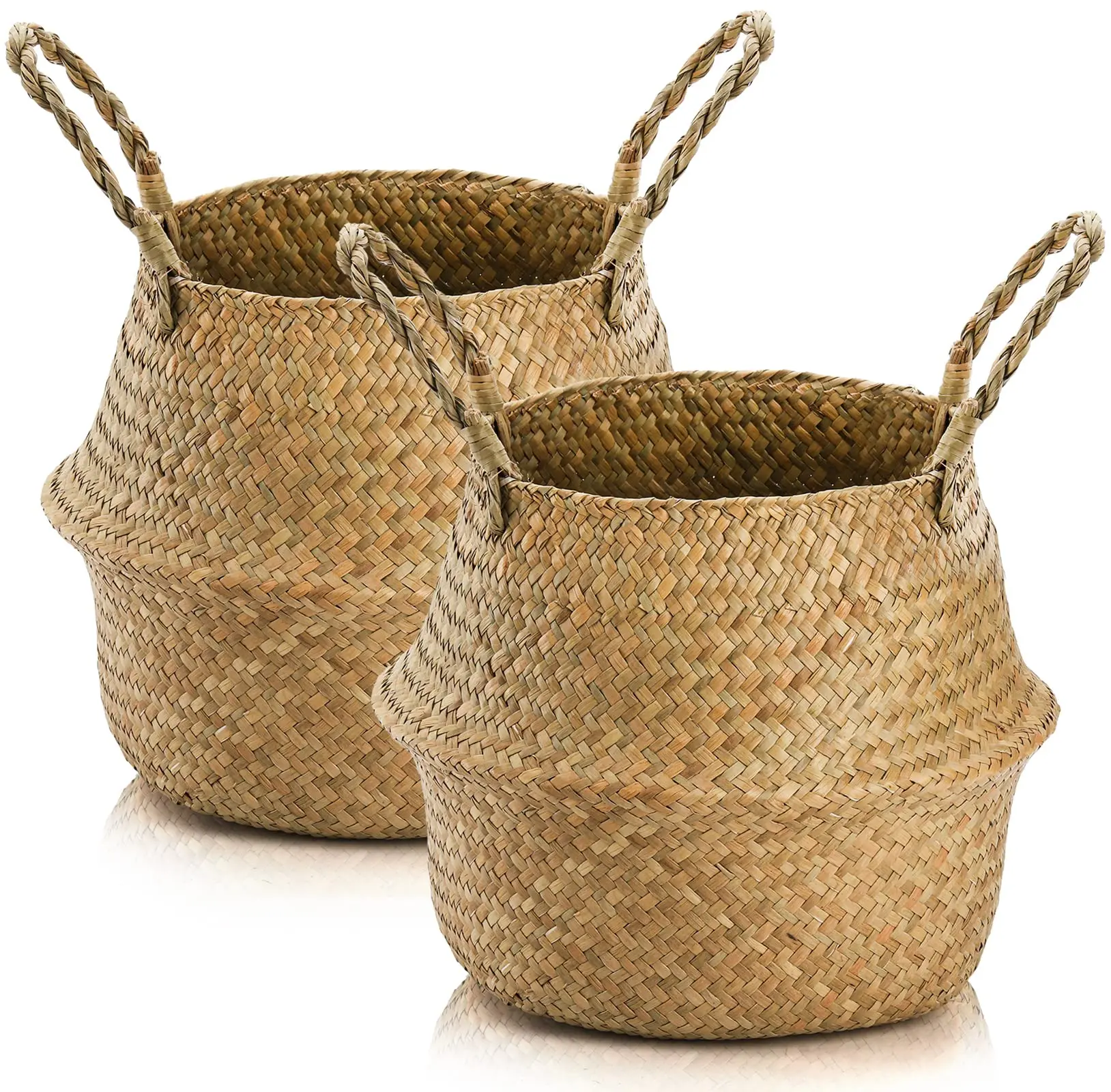 Small Medium Large Plant Pot Basket Woven big seagrass bell basket seagrass basket for Wedding Decoration