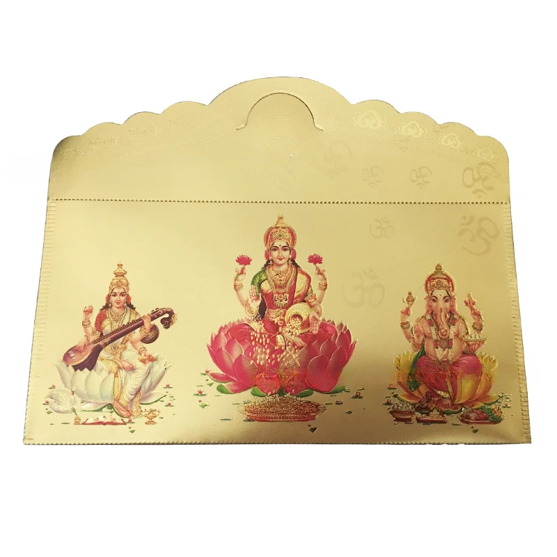 Indian 24K Gold Silver Dollar Envelope Printing Embossing Factory Direct 18cm New Year Halloween Christmas Party Novelties