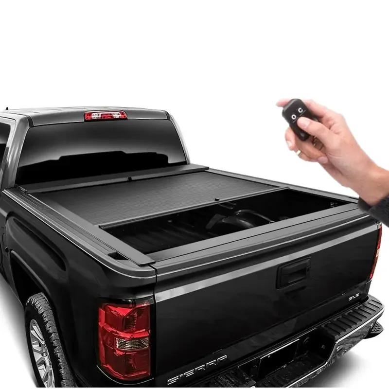 Aluminum Electric Retractable rear tonneau cover for SILVERADO /GMC SIERRA 2008-2015 With Lock truck bed covers For all pickup