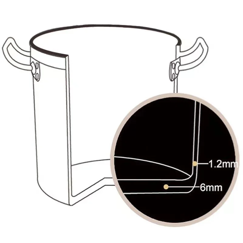 High Quality 304 Stainless Steel Stock Pot Soup Pot Gas And Induction Cooker Use Pot