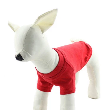 Wholesale pet clothing cotton T shirt big puppy clothes dog monochrome T shirt pure spring and summer style