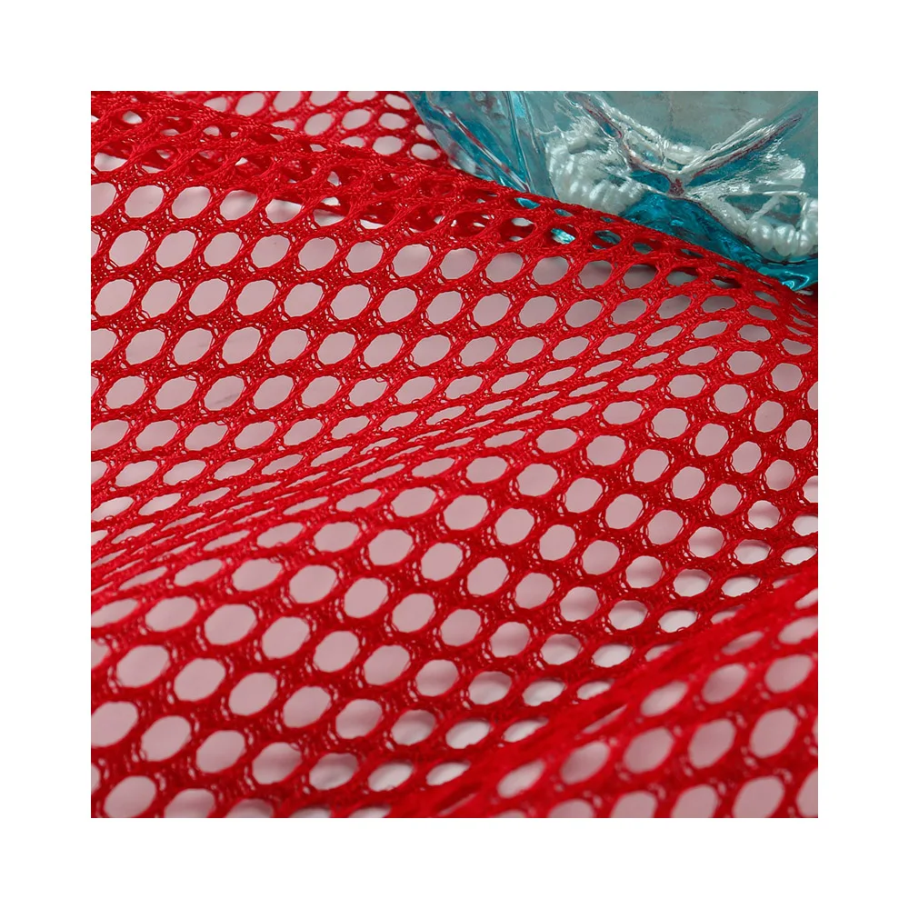Wholesale mesh material clothes net fabric 100% polyester mesh gauze double eye mesh fabric