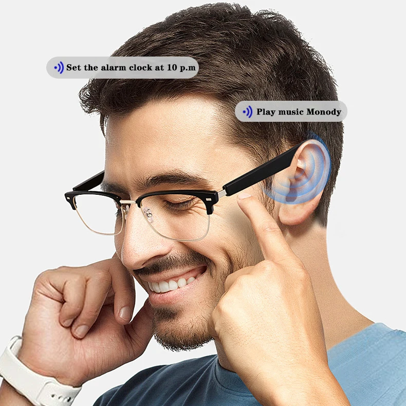 Wireless Headset Custom LOGO Polarized Audio Smart Designer Men Women Driving Blue tooth Sunglasses Glasses 2022
