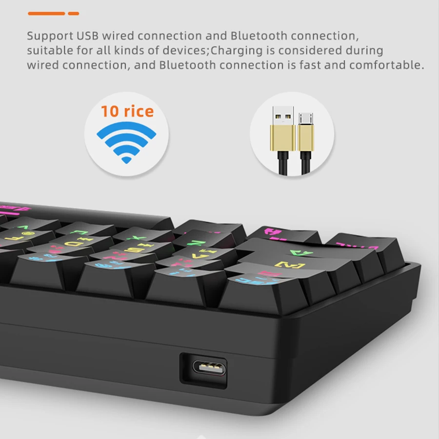 Программируемая Беспроводная механическая мини-клавиатура Jertech дальнего действия с голубыми зубьями 6 tastaur pink sakura hotswappable diy для ipad