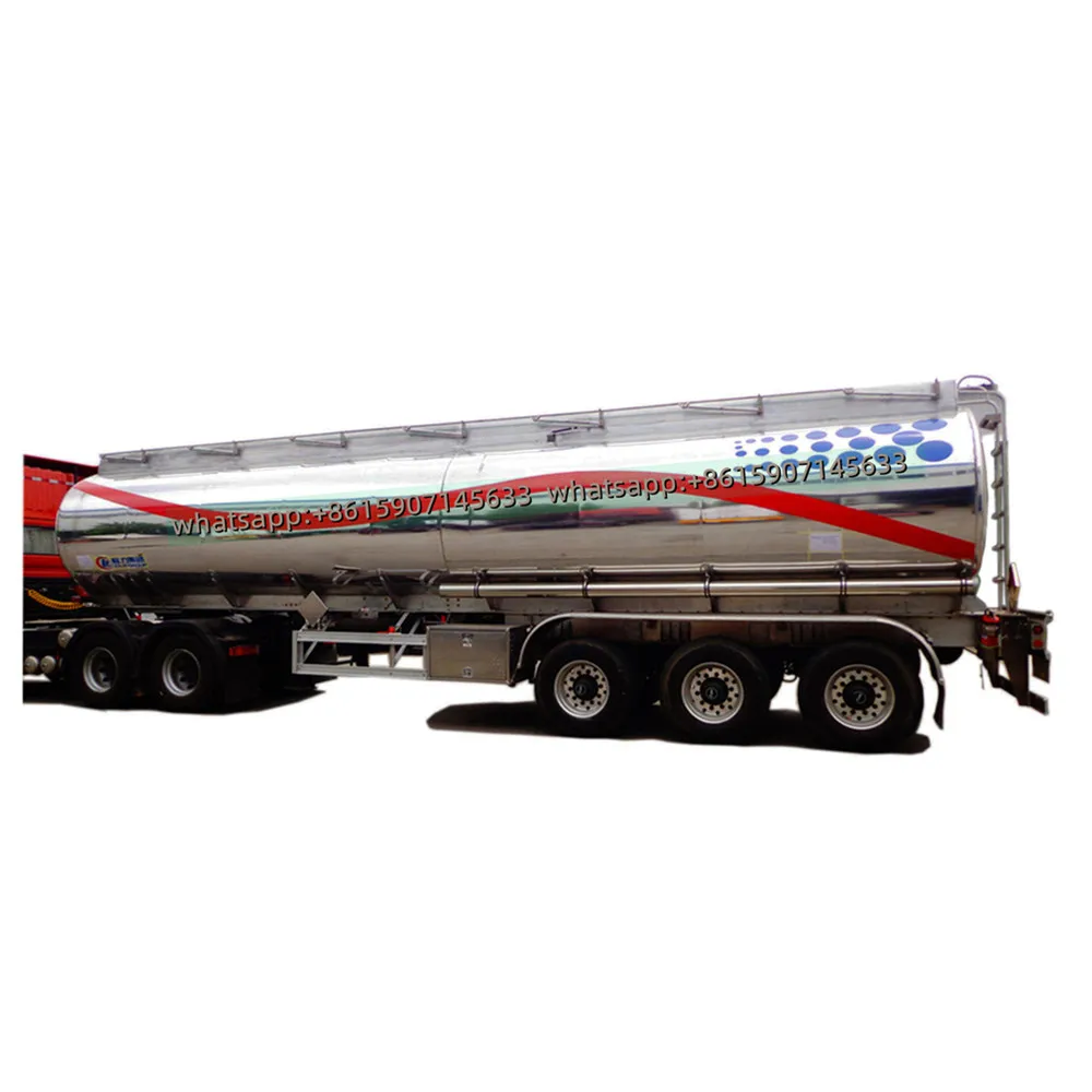 38000liters 42000liters 43000liters Mirror Material Aluminum Alloy 3 Axles Fuel Tanker Milk/food Oil tank Trailer