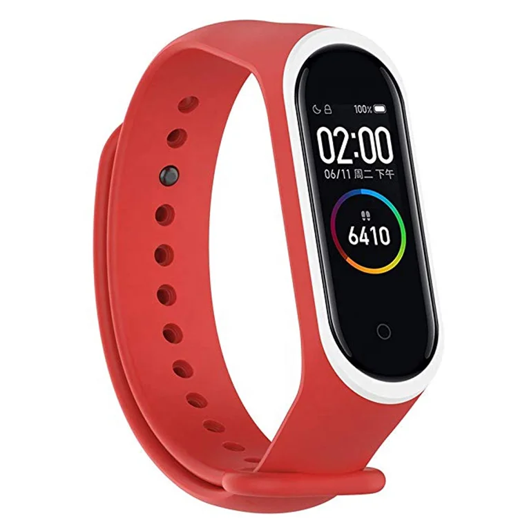 Ремешок из ТПУ для MI Band 3 band 4 5 Сменный ремень двойного цвета xiaomi в