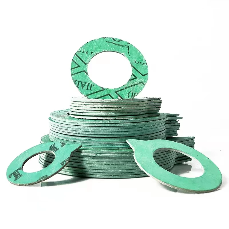 Compressed asbestos-free plate gasket for cylinder head gaskets