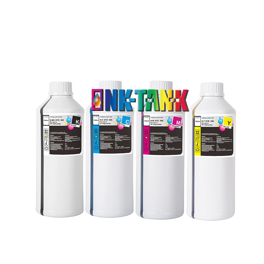 INK-TANK 500ml 1000ml High-End Compatible Premium Color Refill Inkjet Dye Ink For HP Printer