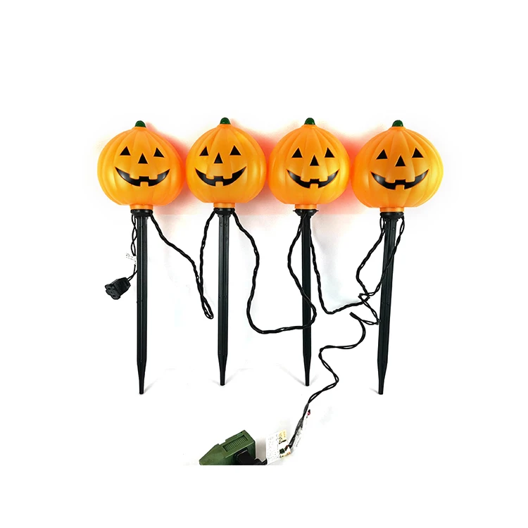 HQ 4CT Pumpkin Pathway Lights Indoor Outdoor Party Halloween Lights