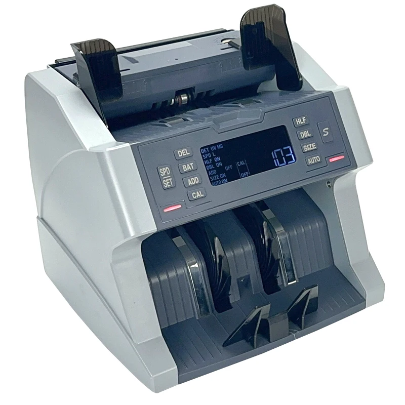 Portable Top Loading Bank Note Professional  Bill Multi Banknote Money Counter and Cash Currency With Calculator