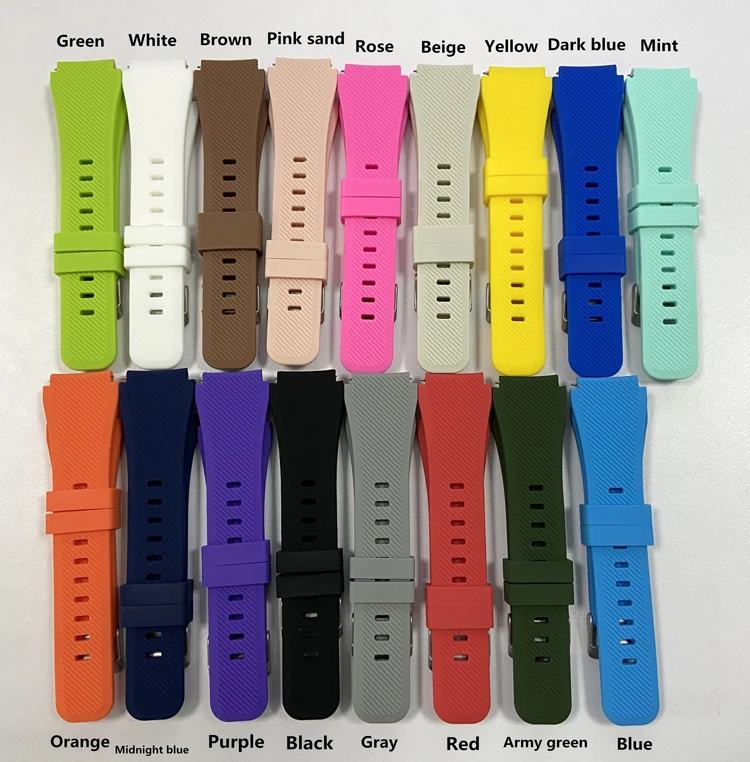 
22mm Silicone Watch Band For samsung galaxy gear s3 watch silicone band straps 