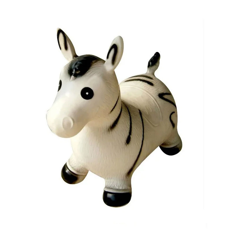 Kids Jumping Bounce Ride On Toys Inflatable Horse Milk Cow Animal Space Hopper For Children