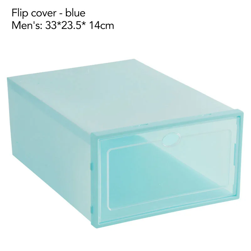 Foldable Clear Shoe Boxes Plastic Organizer Transparent Storage Cabinets Stackable Acrylic Dust Proof Shoe Display Cases