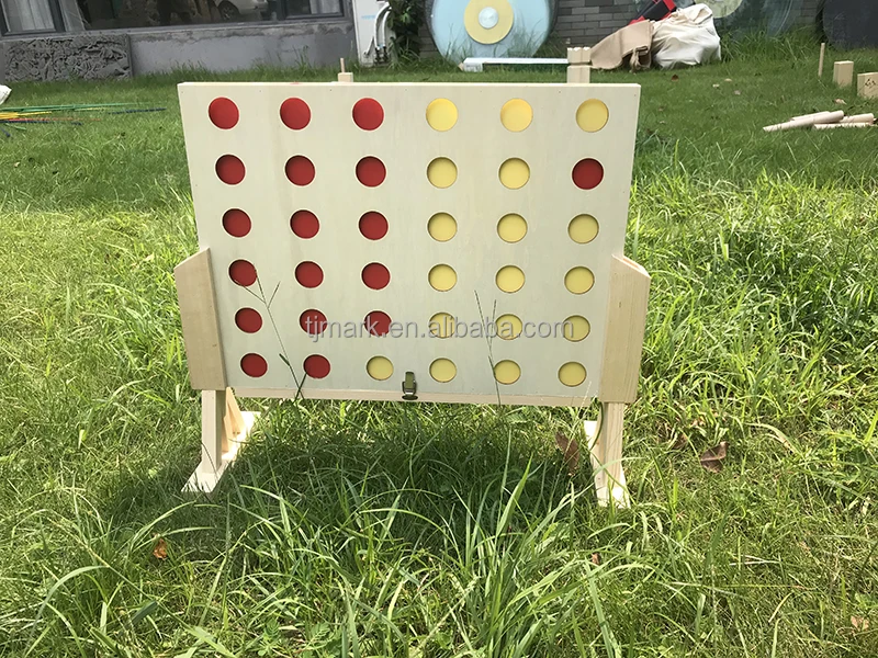 Natural Color Giant Connect 4 Game Set Outdoor Game Sport Toys 4 In A Row Game