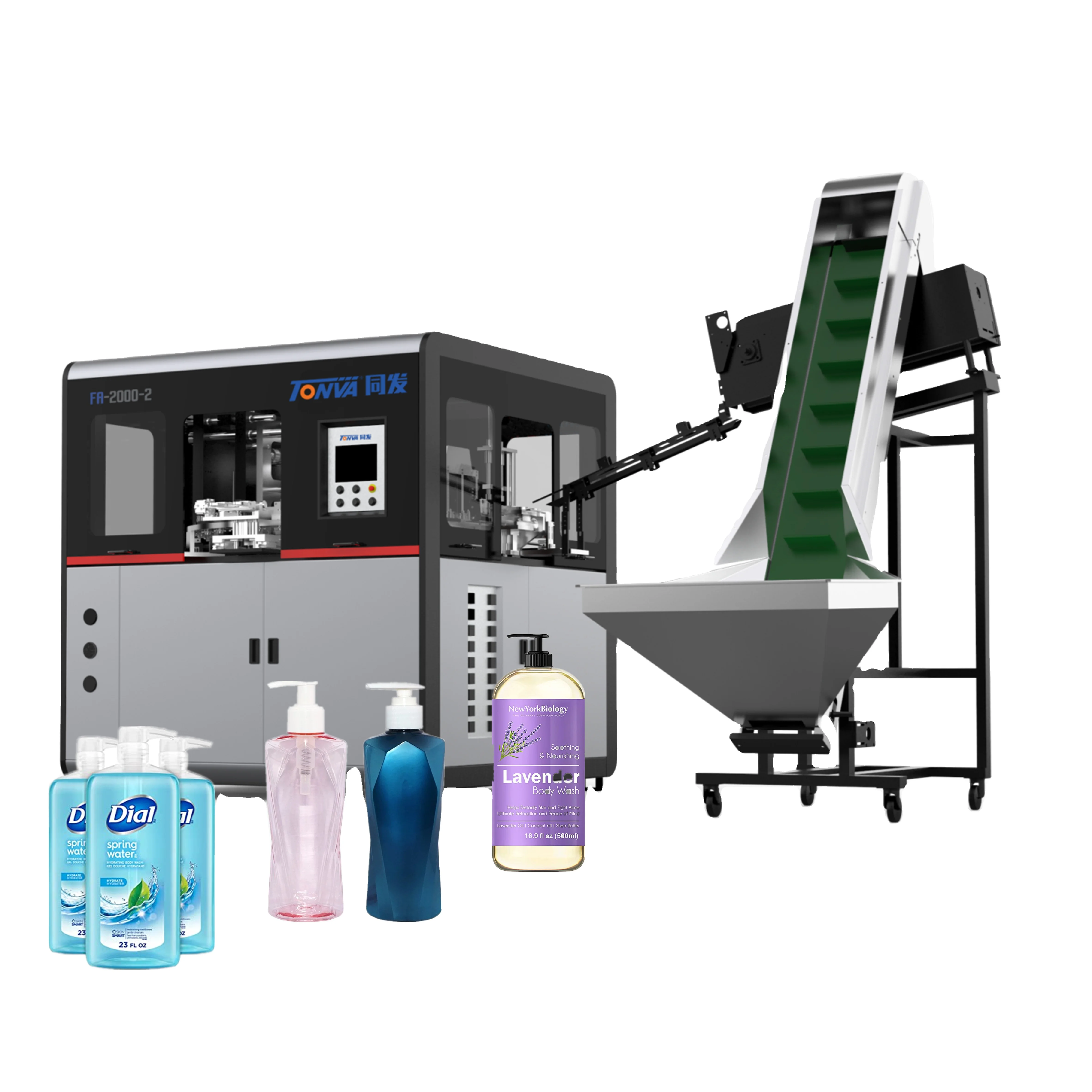 body lotion bottle PET full automatic stretch blow molding machine making