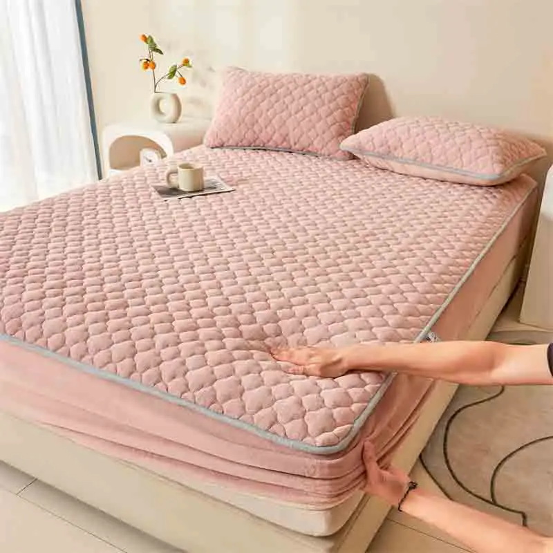 Оптовая цена серый матрас размера «queen-king-Size» съемный чехол на кровать 360 градусов полный защитный для матраса кровати