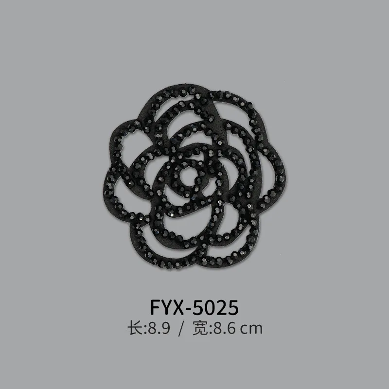 Handmade Hollow out Flower Design Sew on Clothing Hat Bags Accessories with Bead Rhinestone Crystal Appliques Patch