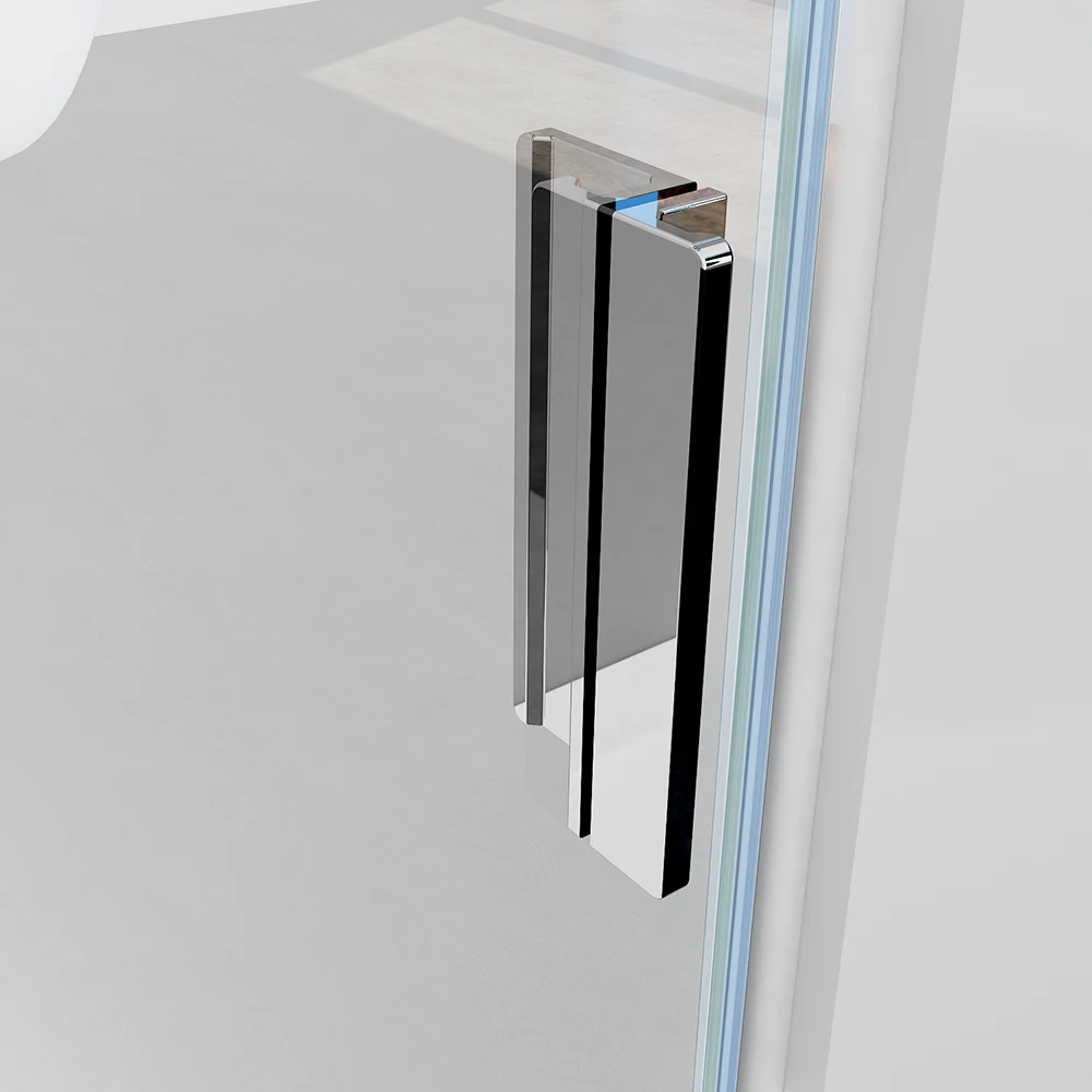 Semi-Framed Classic Simple Aluminium Single Sliding Glass Shower Enclosure Door Cabin Cabinet