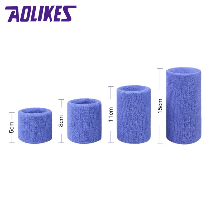Aolikes Custom Logo Breathable Elastic Cotton Towel Wholesale Sports Wrist Guard Strength Training Sweatband