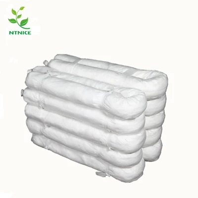 White Oil Absorbent Socks Workplace Safety Pad for Spillage Cleanup Factory Price