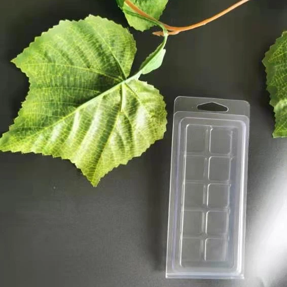 biodegradable clear wax melt packaging wax melt clamshell 10 cavity packaging plastic