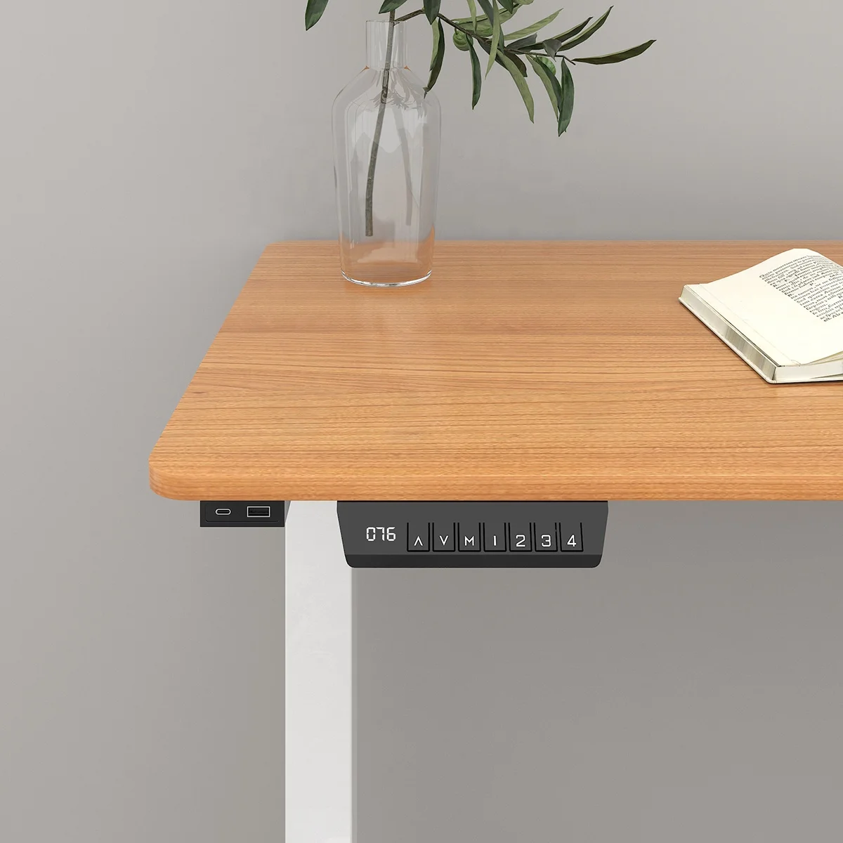 Customize Wooden Home Office Smart Motorized Sit Standing Electric Stand Height Adjustable Desk